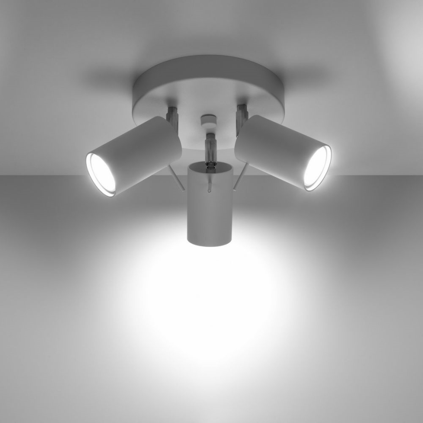 Reflektor RING 3xGU10/10W/230V bela