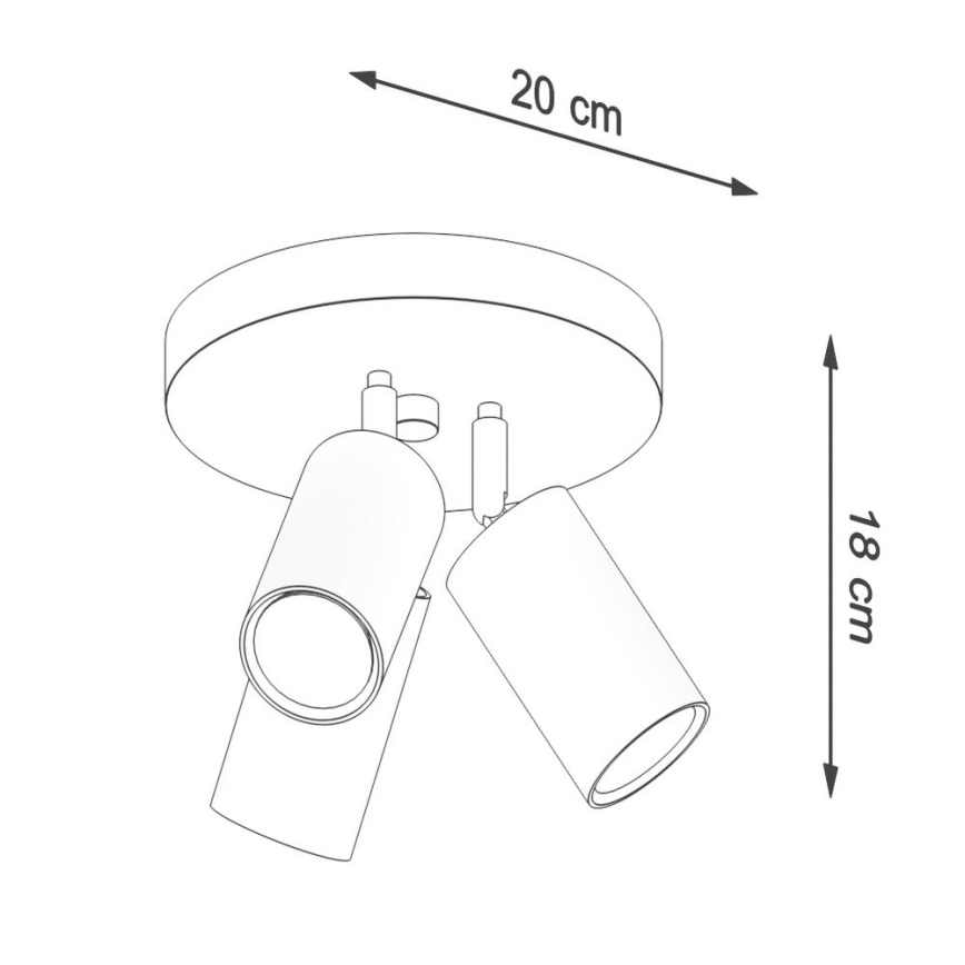 Reflektor RING 3xGU10/10W/230V bela