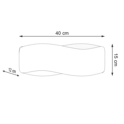 Stenska svetilka TILA 2xG9/40W/230V 40 cm črna