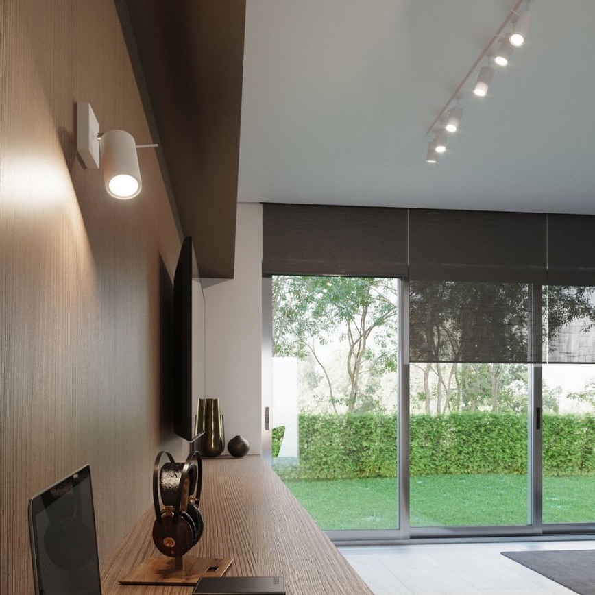 Stenski reflektor RING 1xGU10/10W/230V bela