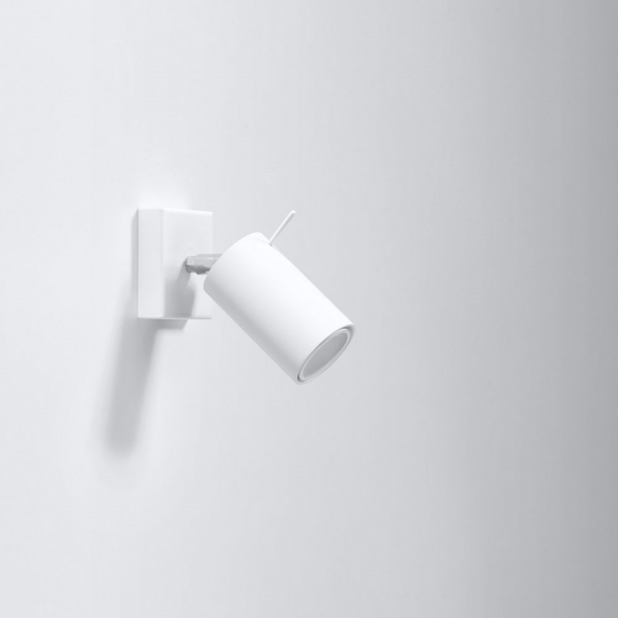 Stenski reflektor RING 1xGU10/10W/230V bela