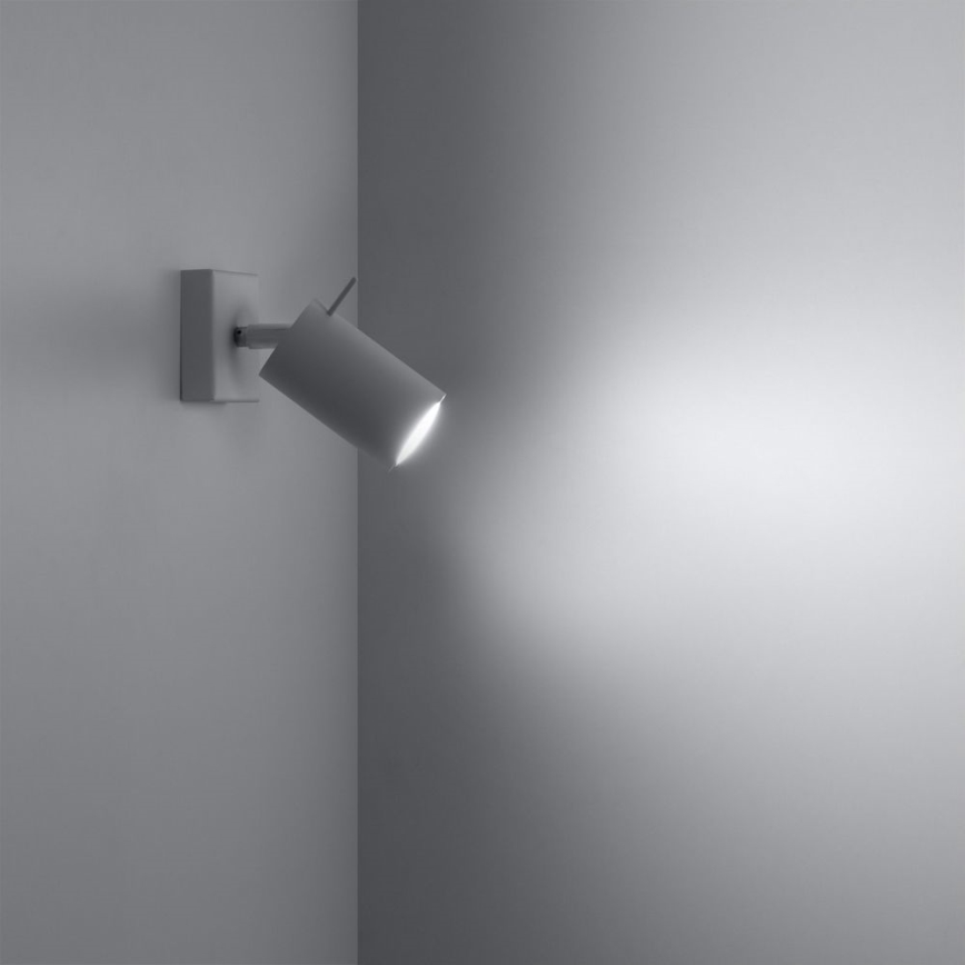 Stenski reflektor RING 1xGU10/10W/230V bela
