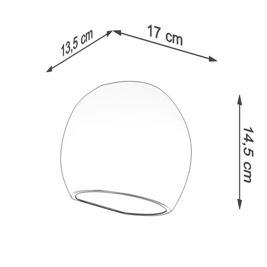 Sollux SL.1026 - Stenska svetilka GLOBE 1xE27/60W/230V svetleča bela