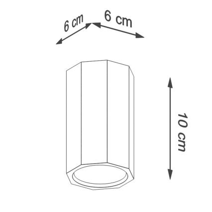 Reflektor ZEKE 1xGU10/40W/230V 10 cm hrast