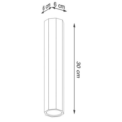 Reflektor ZEKE 1xGU10/40W/230V 30 cm hrast