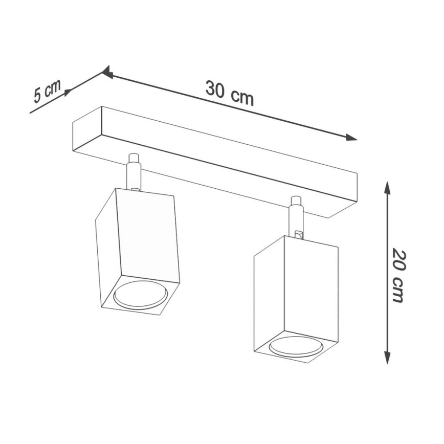 Reflektor KEKE 2xGU10/40W/230V hrast