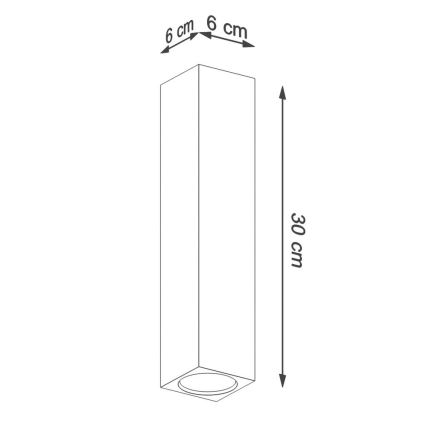 Reflektor KEKE 1xGU10/40W/230V 30 cm hrast