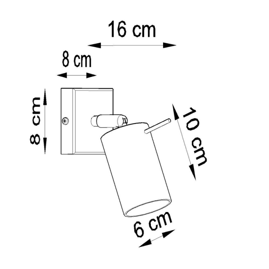 Stenski reflektor RING 1xGU10/10W/230V črna