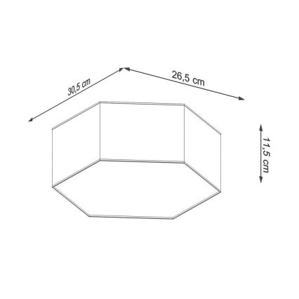 Stropna svetilka SUNDE 2xE27/60W/230V 11,5 cm črna