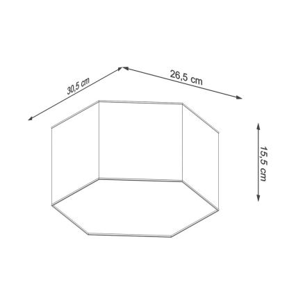 Stropna svetilka SUNDE 2xE27/60W/230V 15,5 cm črna