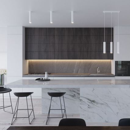 Lestenec na vrvici LAGOS 3xGU10/10W/230V bela