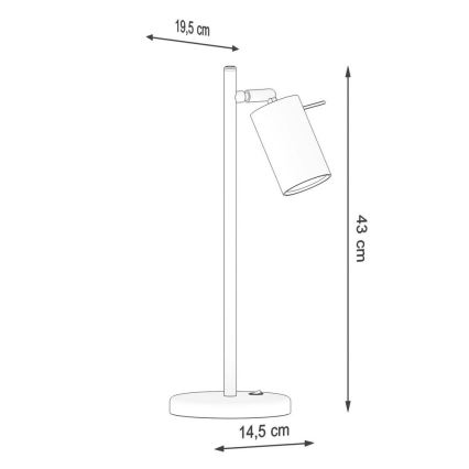 Namizna svetilka RING 1xGU10/10W/230V črna