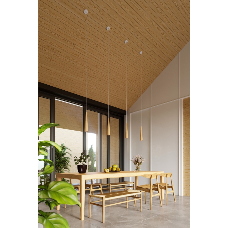 Viseči lestenec SULA na kablu 1xGU10/10W/230V, premer 8 cm, bež