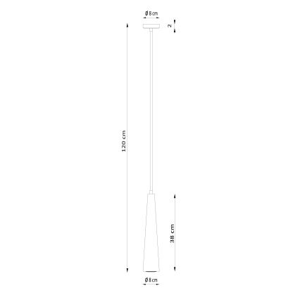 Viseči lestenec SULA na kablu 1xGU10/10W/230V, premer 8 cm, bež