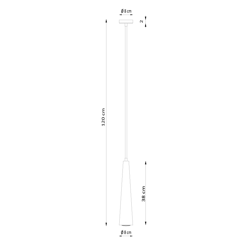 Viseči lestenec SULA na kablu 1xGU10/10W/230V, premer 8 cm, bež