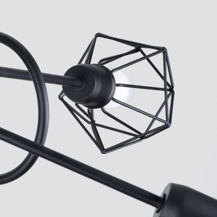 Lestenec na drogu ARTEMIS 5xE14/40W/230V črna
