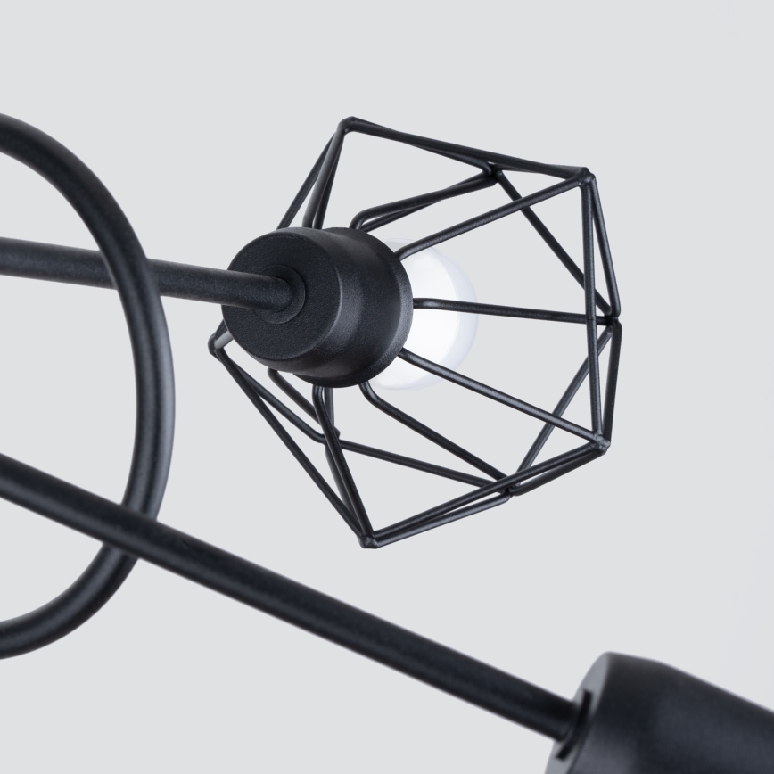 Lestenec na drogu ARTEMIS 5xE14/40W/230V črna