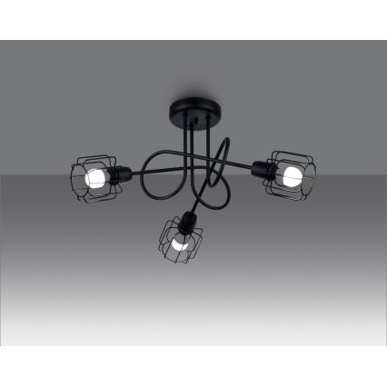 Lestenec na drogu BELUCI 3xE14/40W/230V črna