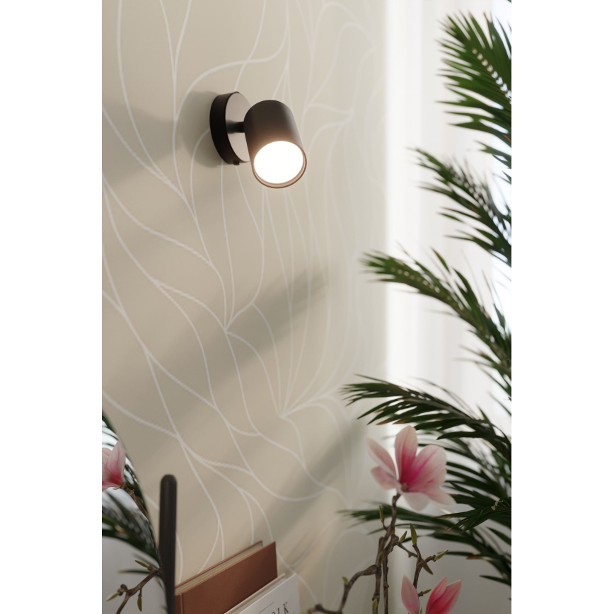 Stenski reflektor LEMMI 1xGU10/40W/230V črna