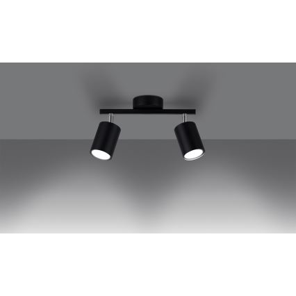 Reflektor LEMMI 2xGU10/40W/230V črna