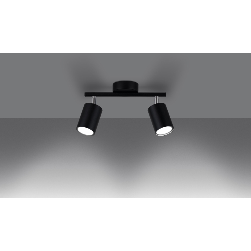 Reflektor LEMMI 2xGU10/40W/230V črna