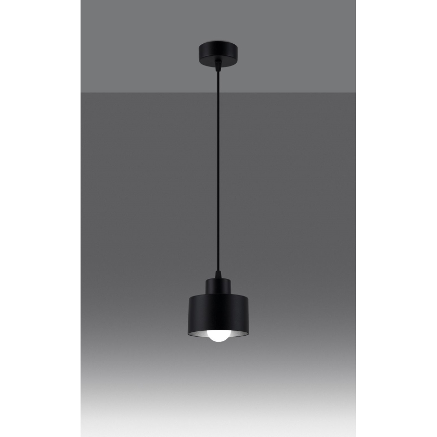 Lestenec na vrvici SAVAR 1xE27/60W/230V črna