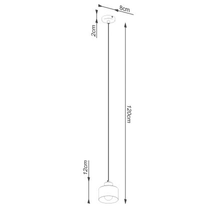 Lestenec na vrvici SAVAR 1xE27/60W/230V črna