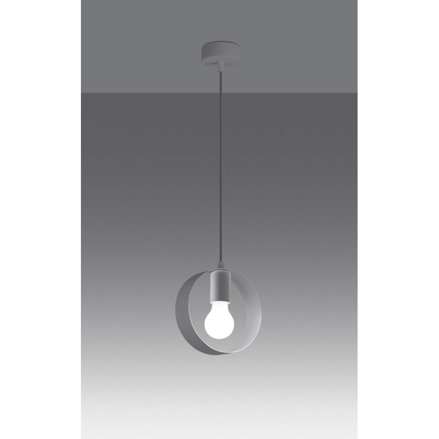 Lestenec na vrvici TITRAN 1xE27/60W/230V bela