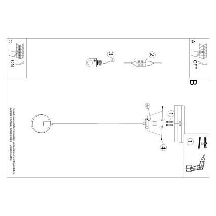 Lestenec na vrvici TITRAN 1xE27/60W/230V bela