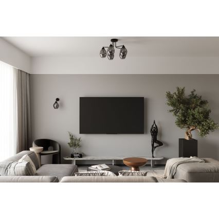 Lestenec na drogu FILLAN 5xE27/60W/230V črna
