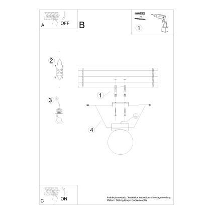 Stropna svetilka YOLI 1xG9/12W/230V bela