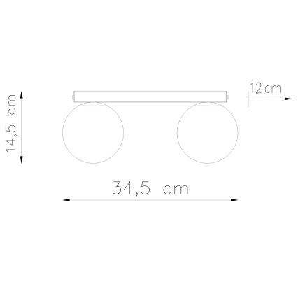 Stropna svetilka YOLI 2xG9/12W/230V bela