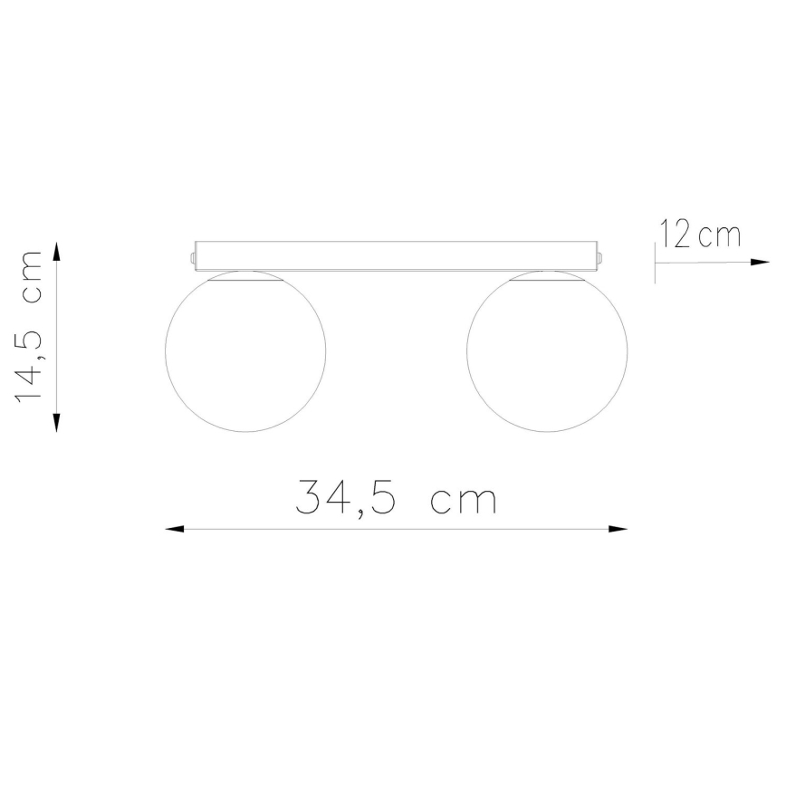 Stropna svetilka YOLI 2xG9/12W/230V bela