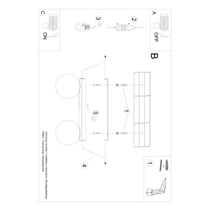 Stropna svetilka YOLI 2xG9/12W/230V bela