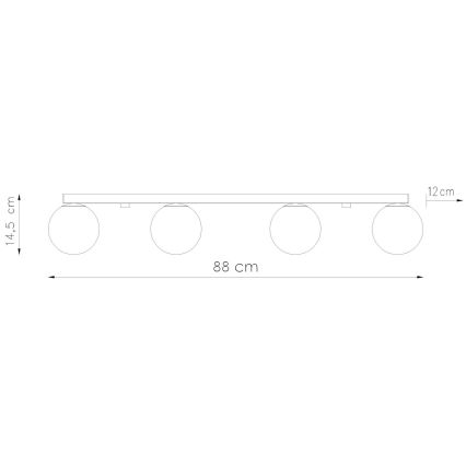 Stropna svetilka YOLI 4xG9/12W/230V bela