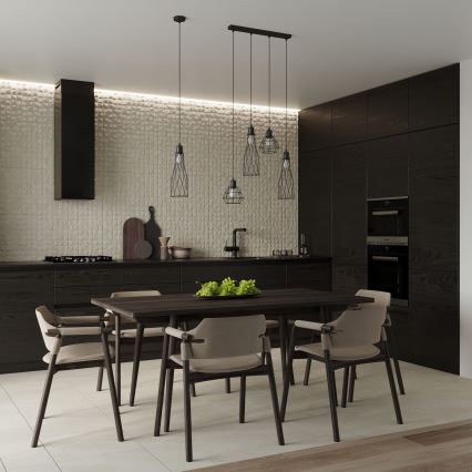 Lestenec na vrvici SUBA 1xE27/15W/230V črna