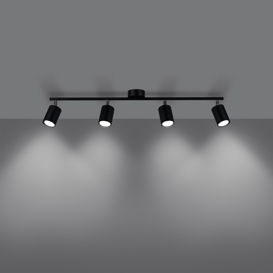 Reflektor LEMMI 4xGU10/10W/230V črna