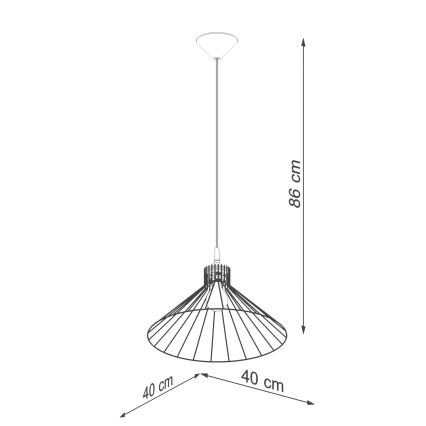 Lestenec na vrvici EDA 1xE27/15W/230V črna