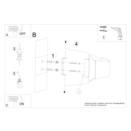 Stenska svetilka TONI 1xG9/8W/230V bela