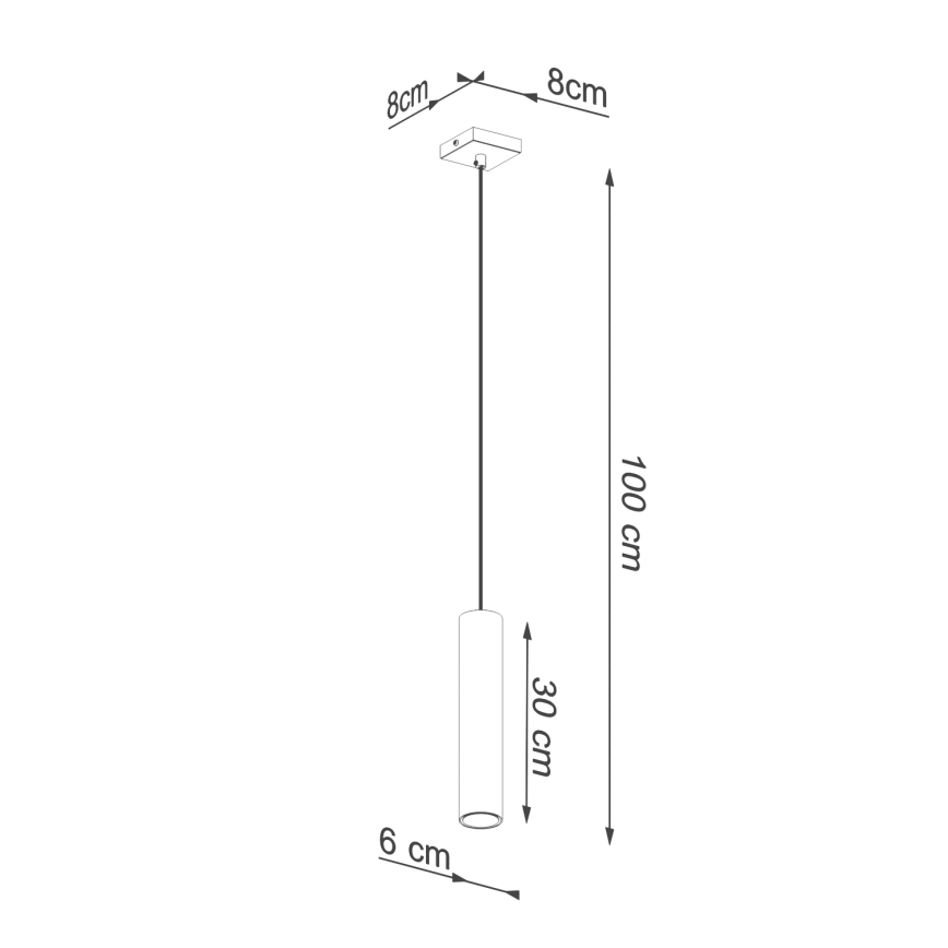 Lestenec na vrvici LAGOS 1xGU10/10W/230V zlata