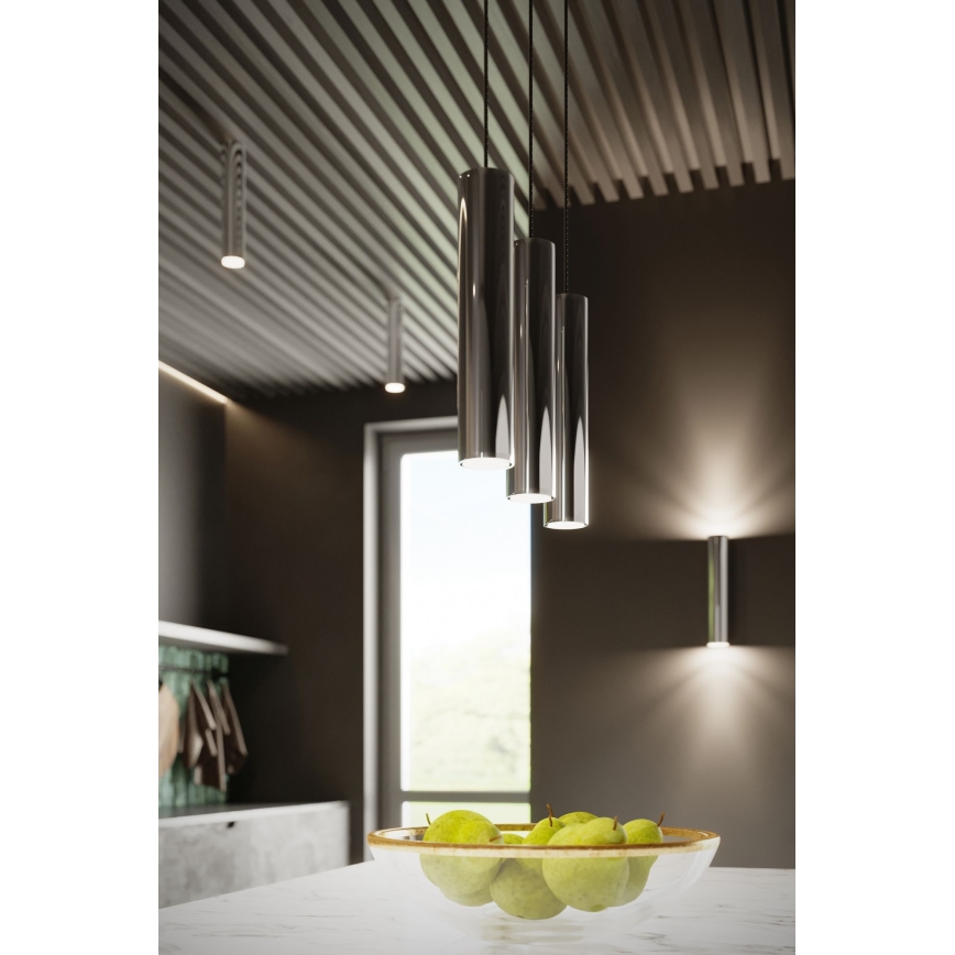 Lestenec na vrvici LAGOS 1xGU10/10W/230V sijajni krom