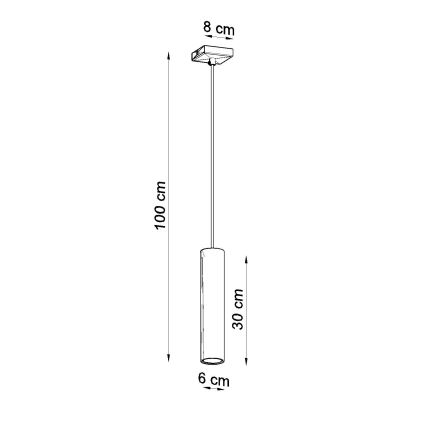 Lestenec na vrvici LAGOS 1xGU10/10W/230V krom