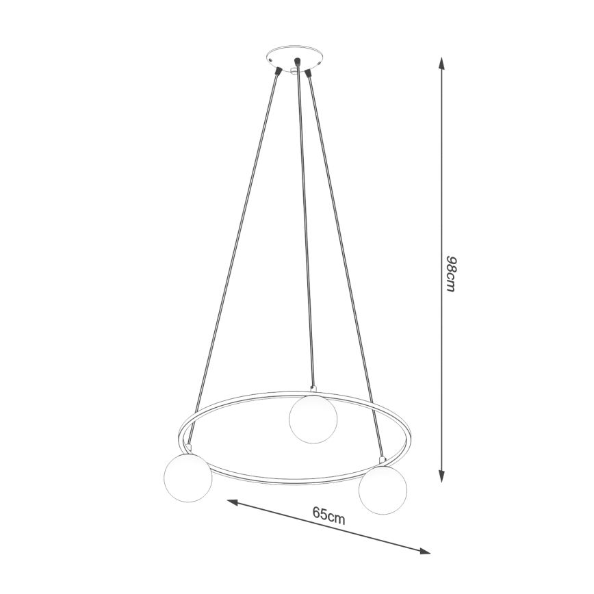 Lestenec na vrvici YOLI 3xG9/8W/230V črna
