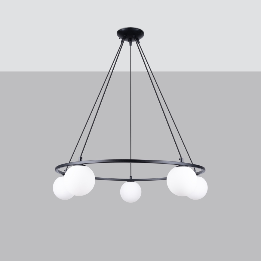 Lestenec na vrvici YOLI 5xG9/8W/230V črna