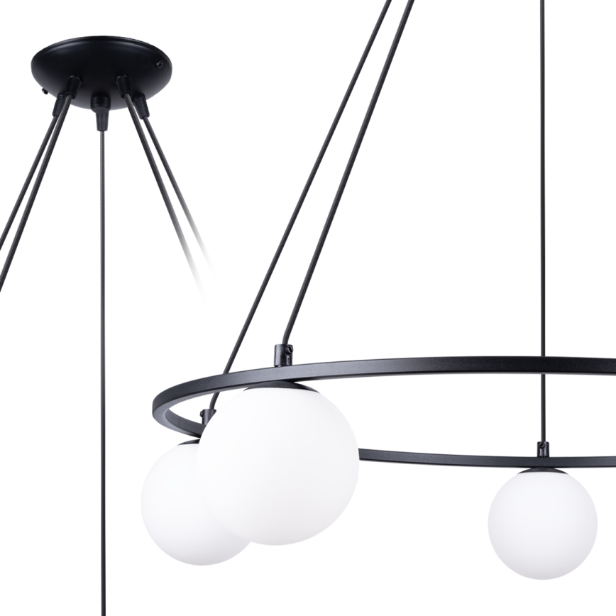 Lestenec na vrvici YOLI 5xG9/8W/230V črna