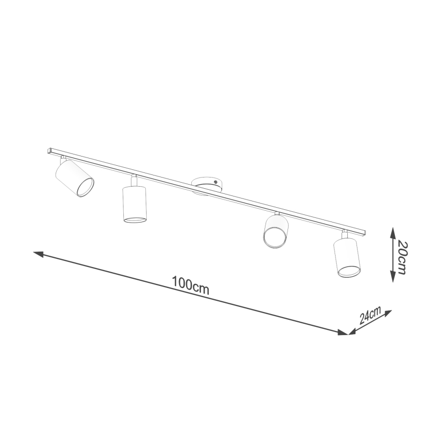 Reflektor LEMMI 4xGU10/10W/230V bela