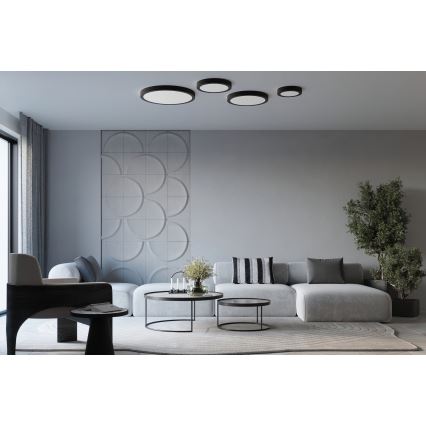 LED stropna svetilka ONYX LED/32W/230V premer 40 cm črna