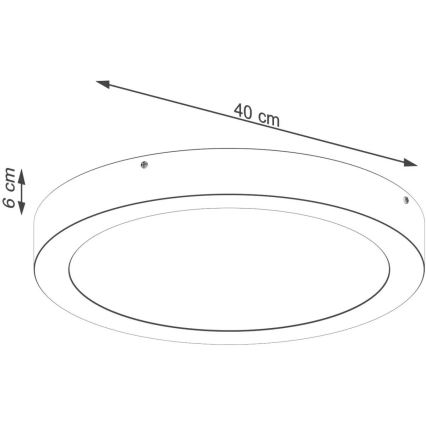 LED stropna svetilka ONYX LED/32W/230V premer 40 cm črna
