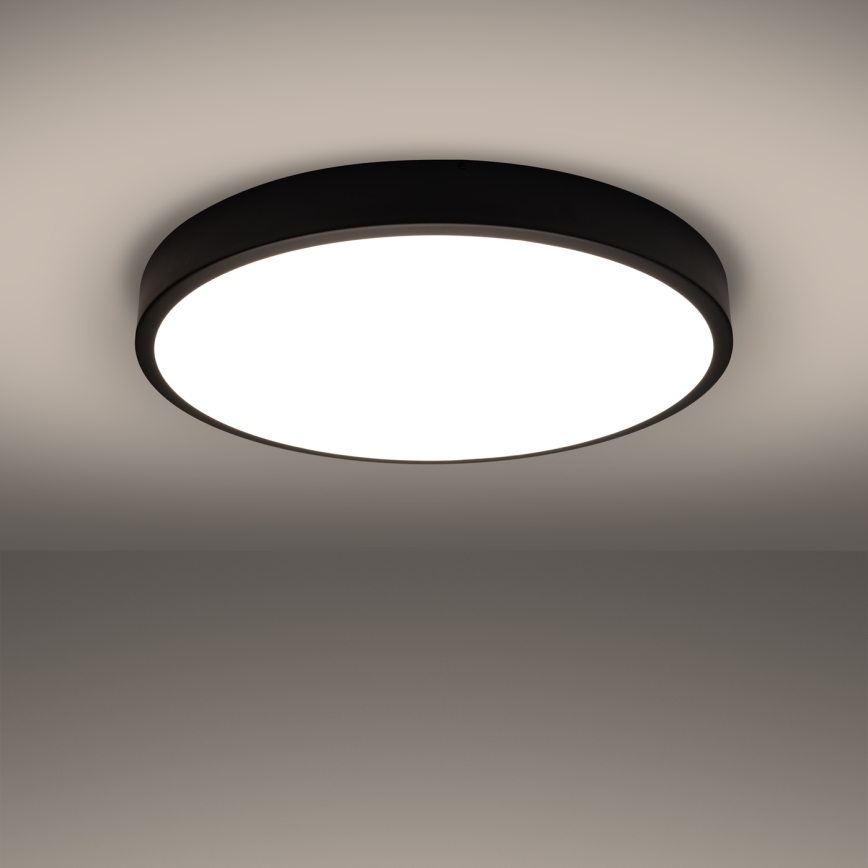 LED stropna svetilka ONYX LED/48W/230V, premer 60 cm, črna
