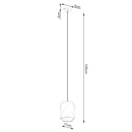 Lestenec na vrvici GOBI 1xE27/15W/230V keramika